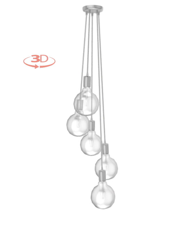 Cluster Chandelier - Staggered: Design Your Own 5 Pendant — Hangout Lighting LED Pendant Lights  