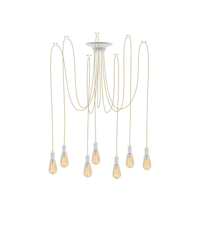 Swag Chandelier: Beige and White — Hangout Lighting LED Pendant Lights 40.0W 