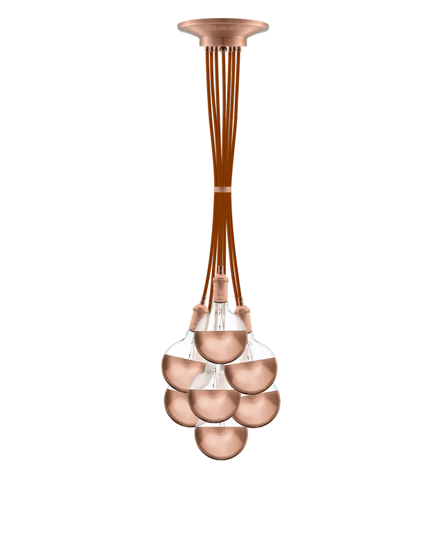 Cluster Chandelier - Grape: Rust and Copper — Hangout Lighting LED Pendant Lights 4.0W 
