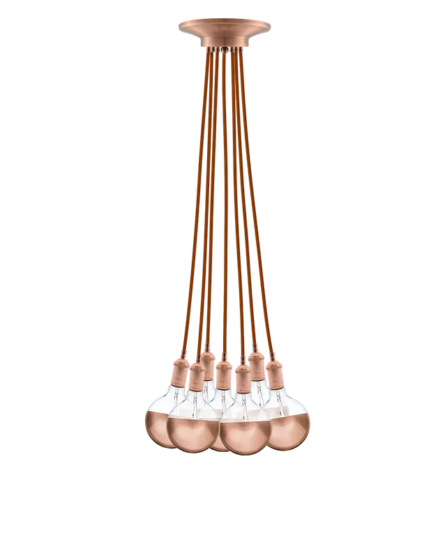 Cluster Chandelier - Even: Rust and Copper — Hangout Lighting LED Pendant Lights 4.0W 