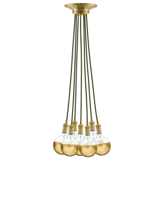 Cluster Chandelier - Even: Olive and Gold — Hangout Lighting LED Pendant Lights 4.0W 