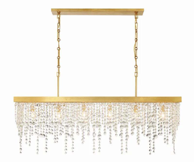 Winham 49'' Linear Chandelier — Crystorama Lighting LED Linear Lights  
