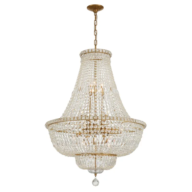 Roslyn 28'' Chandelier — Crystorama Lighting LED Pendant Lights  