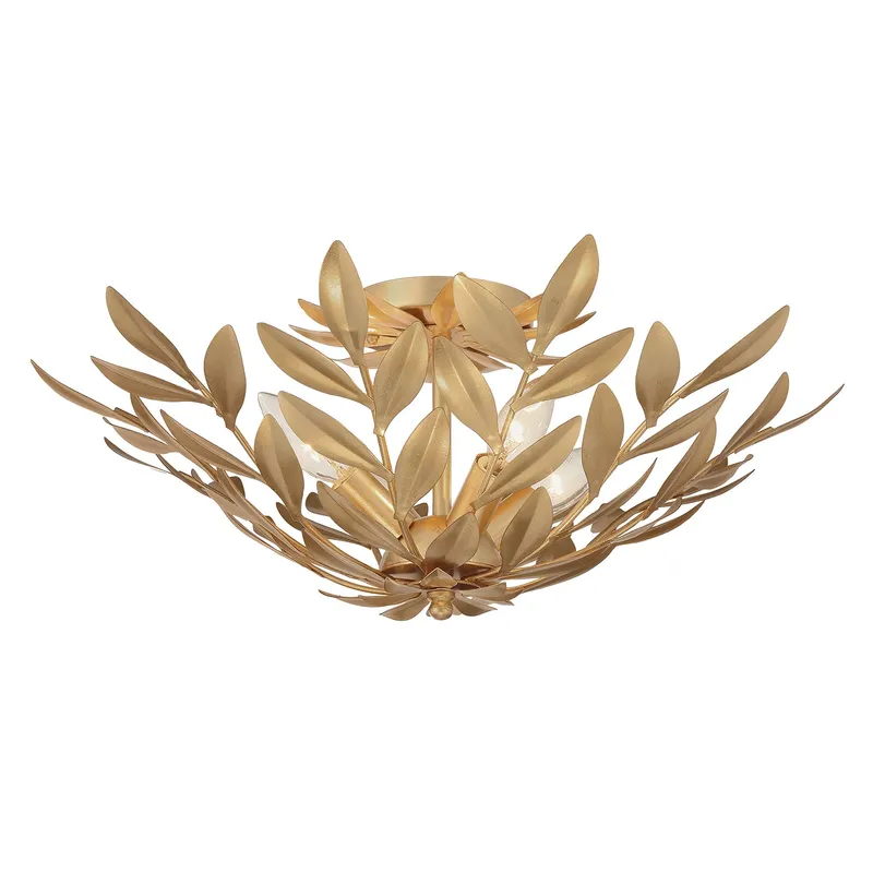 Broche 20.75'' Semi Flush Mount — Crystorama Lighting LED Ceiling Lights  