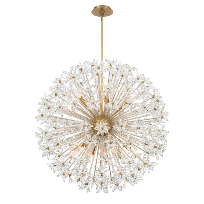 Adley 34'' Chandelier — Crystorama Lighting LED Pendant Lights  