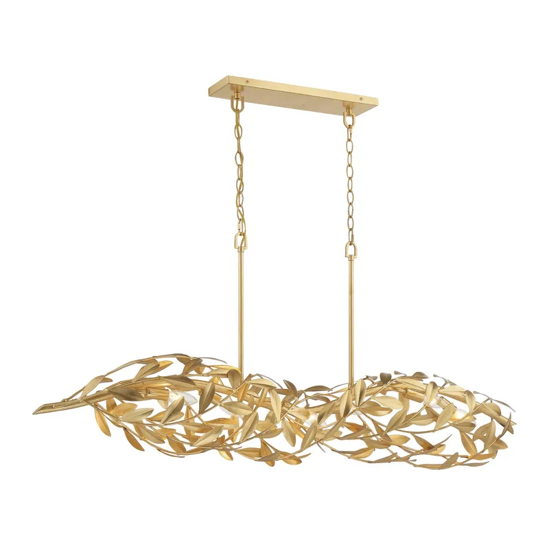 Broche 50.5'' Linear Chandelier — Crystorama Lighting LED Linear Lights  