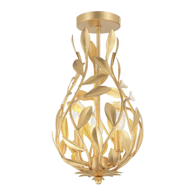 Broche 9'' Semi Flush Mount — Crystorama Lighting LED Ceiling Lights  