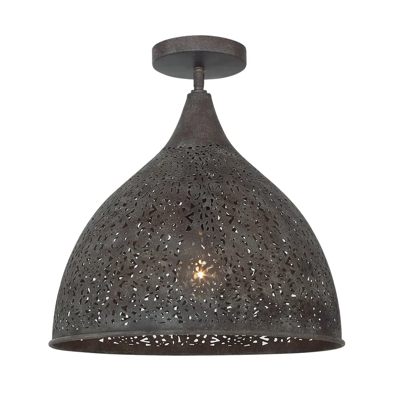 Jasmine 14'' Semi Flush Mount — Crystorama Lighting LED Ceiling Lights  