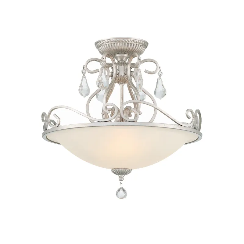 Ashton 16.5'' Semi Flush Mount — Crystorama Lighting LED Ceiling Lights  