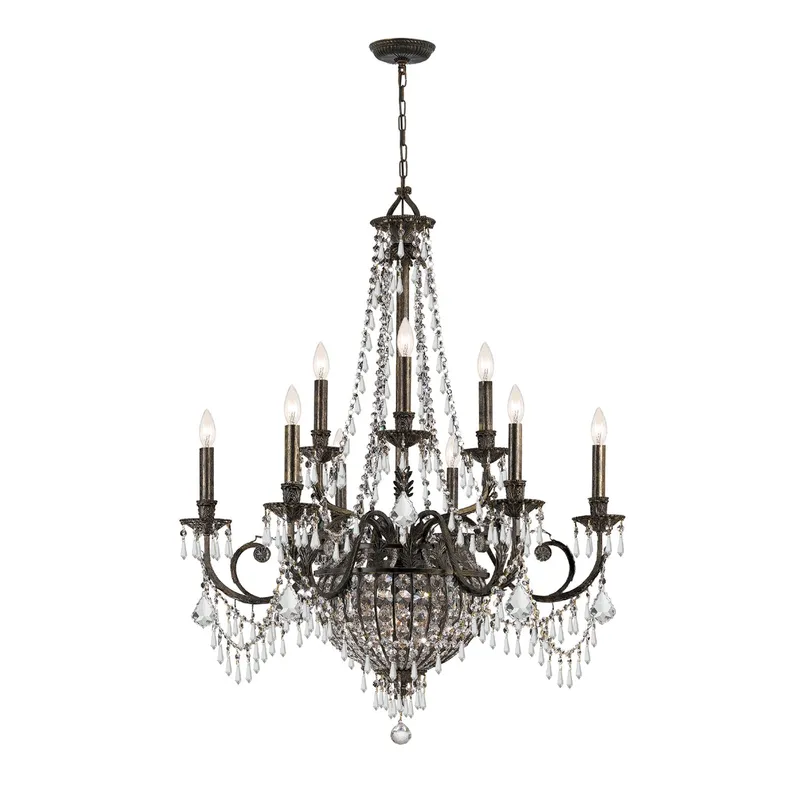Vanderbilt 34'' Chandelier — Crystorama Lighting LED Pendant Lights  