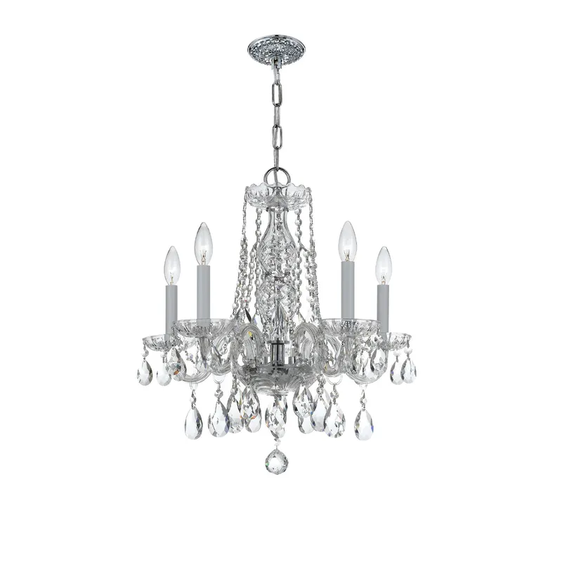 Traditional Crystal 18'' Chandelier — Crystorama Lighting LED Pendant Lights  