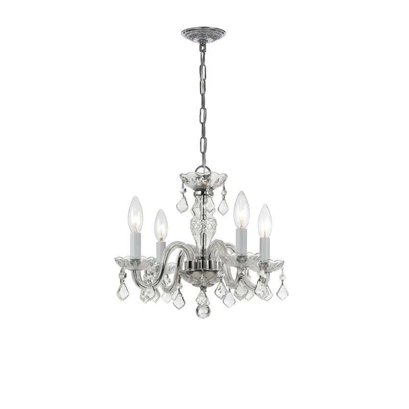 Traditional Crystal 15'' Chandelier — Crystorama Lighting LED Pendant Lights  