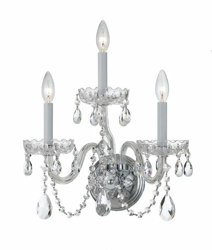 Traditional Crystal 15'' Sconce — Crystorama Lighting LED Wall Lights  