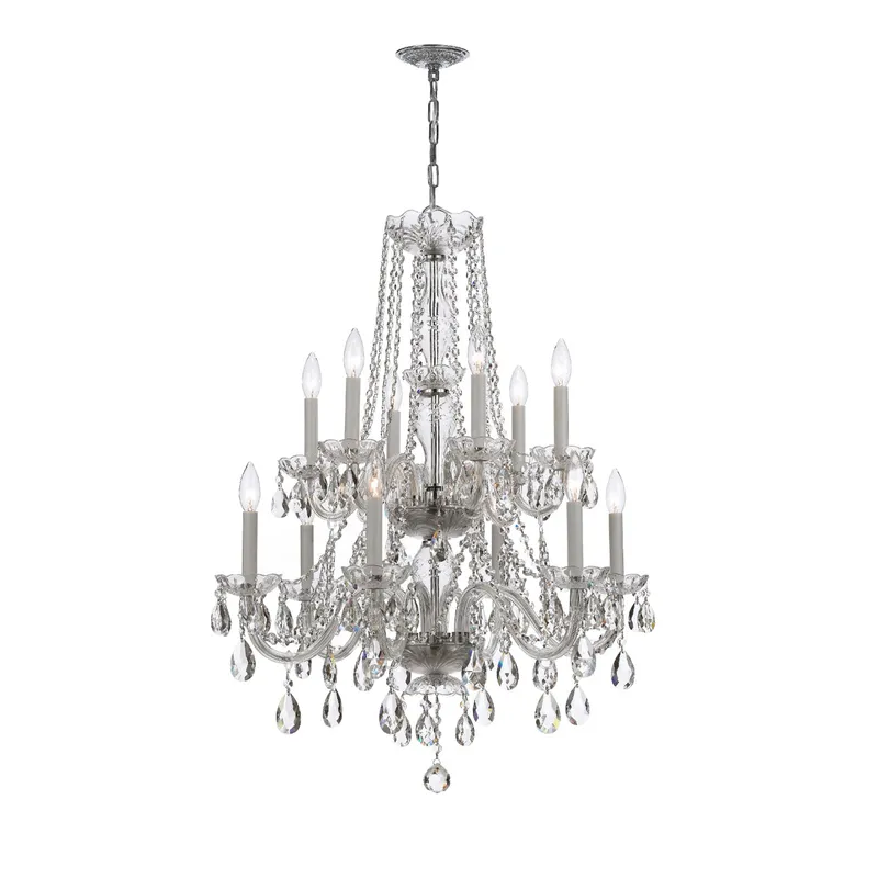 Traditional Crystal 26.5'' Chandelier — Crystorama Lighting LED Pendant Lights  