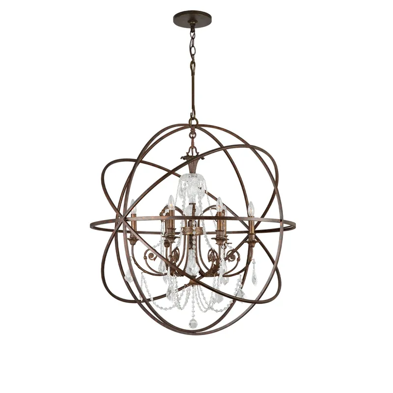 Solaris 40'' Chandelier — Crystorama Lighting LED Pendant Lights  