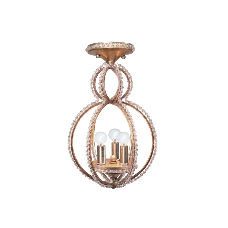 Garland 9.5'' Semi Flush Mount — Crystorama Lighting LED Ceiling Lights  
