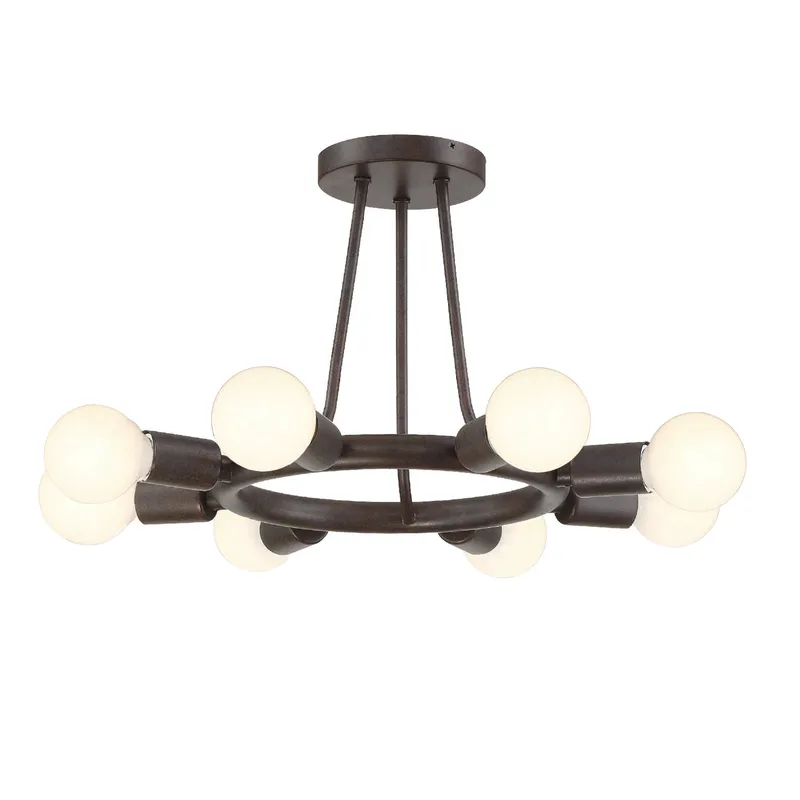 Dakota 15'' Semi Flush Mount — Crystorama Lighting LED Ceiling Lights  