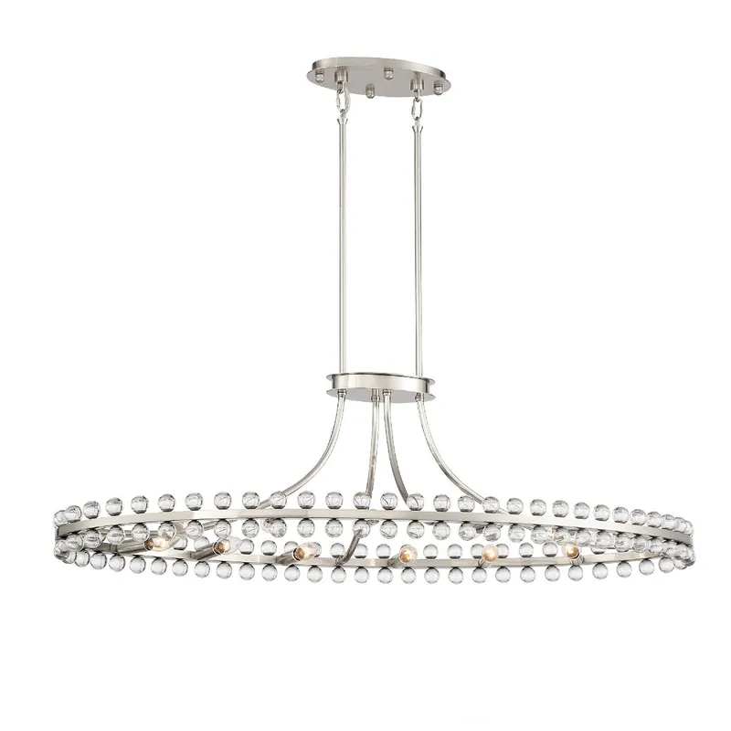 Clover 45'' Oval Chandelier — Crystorama Lighting LED Pendant Lights  