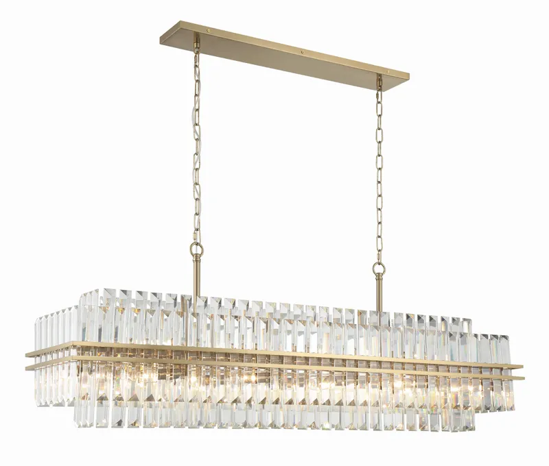 Hayes 50'' Linear Chandelier — Crystorama Lighting LED Linear Lights  