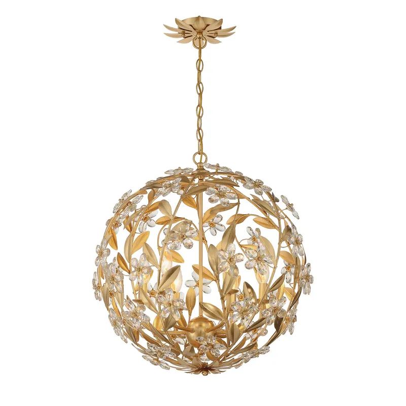 Marselle 22'' Chandelier — Crystorama Lighting LED Pendant Lights  