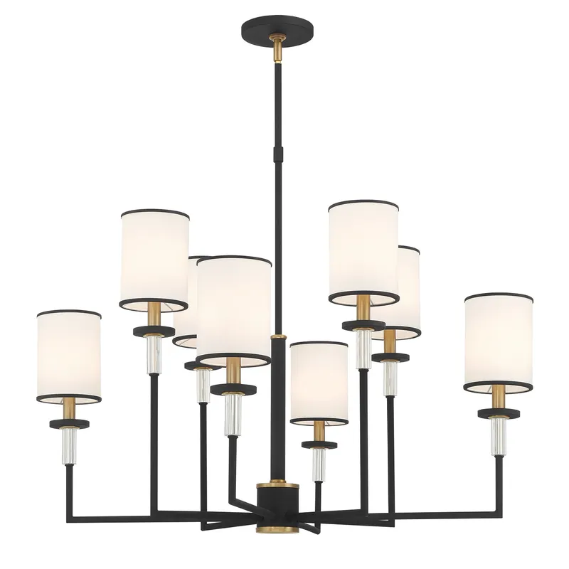 Hatfield 33.25'' Chandelier — Crystorama Lighting LED Pendant Lights  