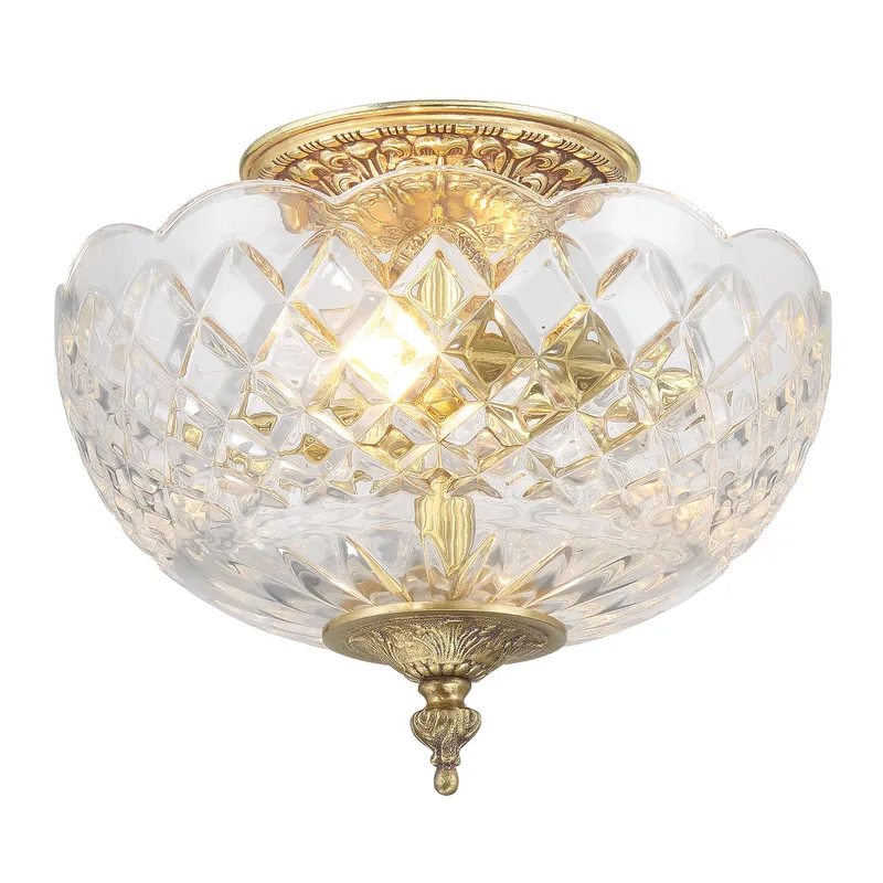 Milton 12'' Semi Flush Mount — Crystorama Lighting LED Ceiling Lights  