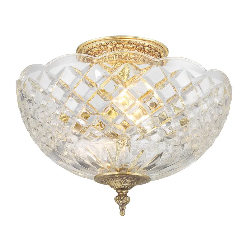 Milton 10'' Semi Flush Mount — Crystorama Lighting LED Ceiling Lights  