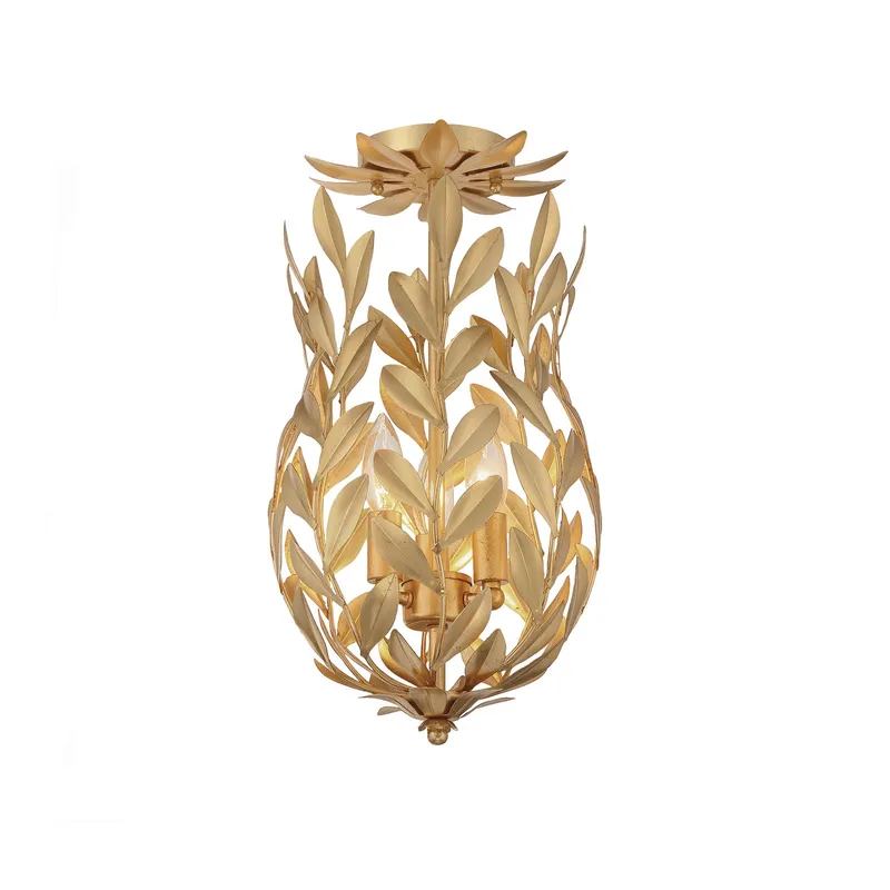Broche 9.5'' Semi Flush Mount — Crystorama Lighting LED Ceiling Lights  