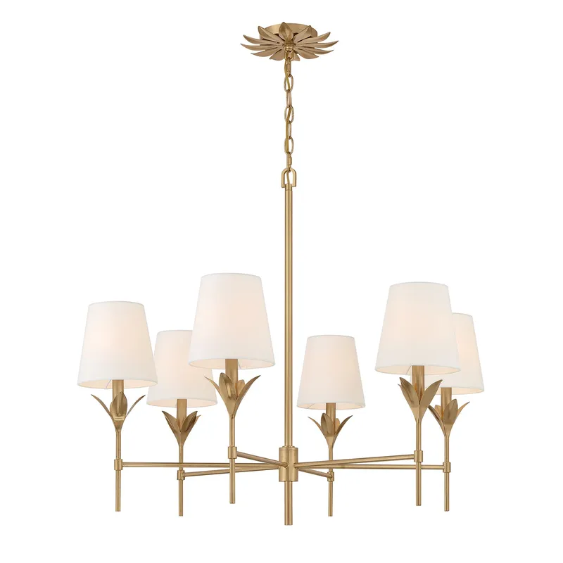 Broche 32'' Chandelier — Crystorama Lighting LED Pendant Lights  