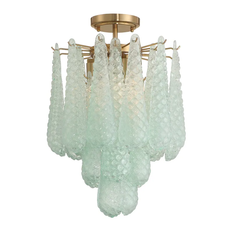 Ollie 14.25'' Semi Flush Mount — Crystorama Lighting LED Ceiling Lights  