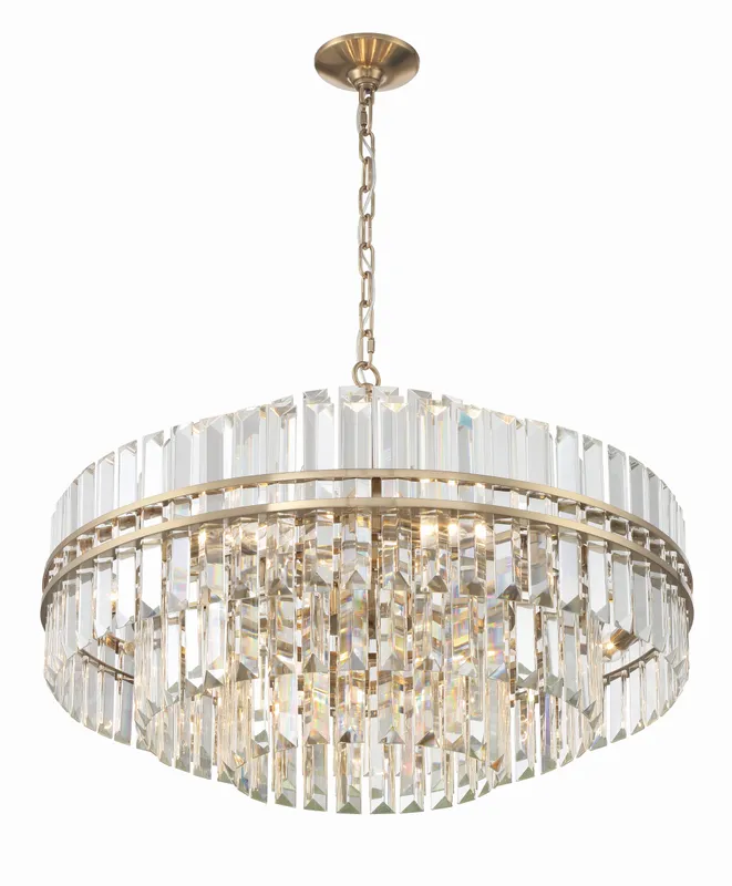 Hayes 28'' Chandelier — Crystorama Lighting LED Pendant Lights  
