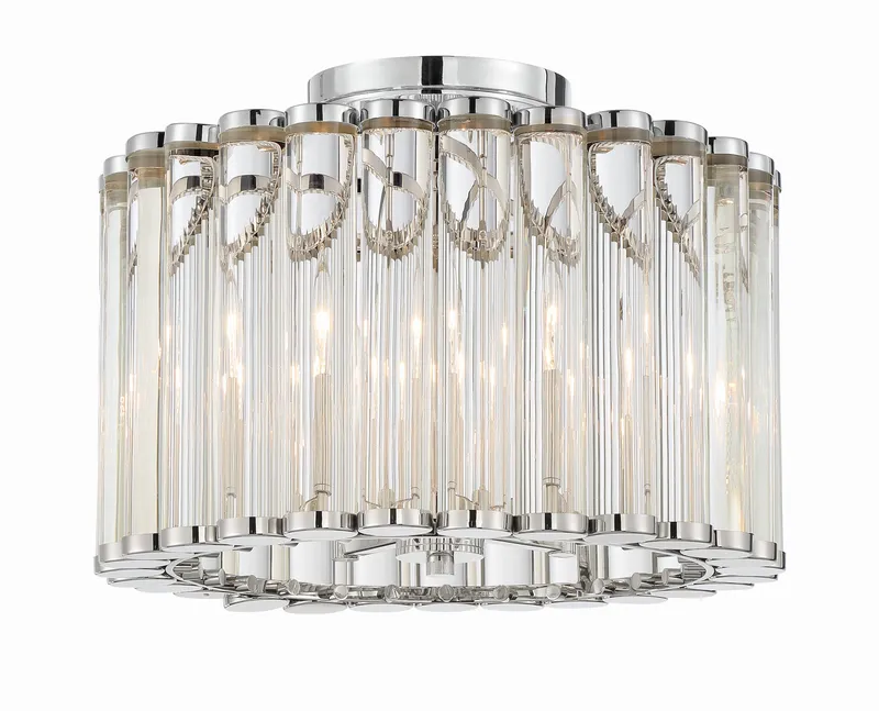 Elliot 15.25'' Semi Flush Mount — Crystorama Lighting LED Ceiling Lights  
