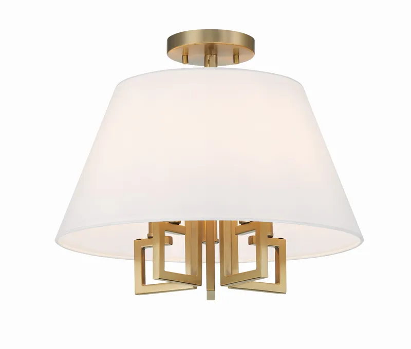 Westwood 16'' Semi Flush Mount — Crystorama Lighting LED Ceiling Lights  