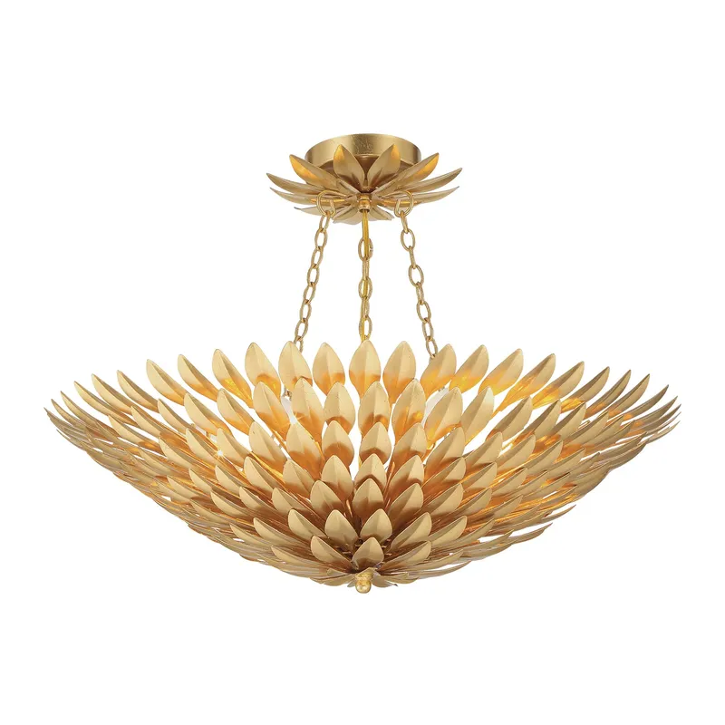 Broche 24.5'' Semi Flush Mount — Crystorama Lighting LED Ceiling Lights  