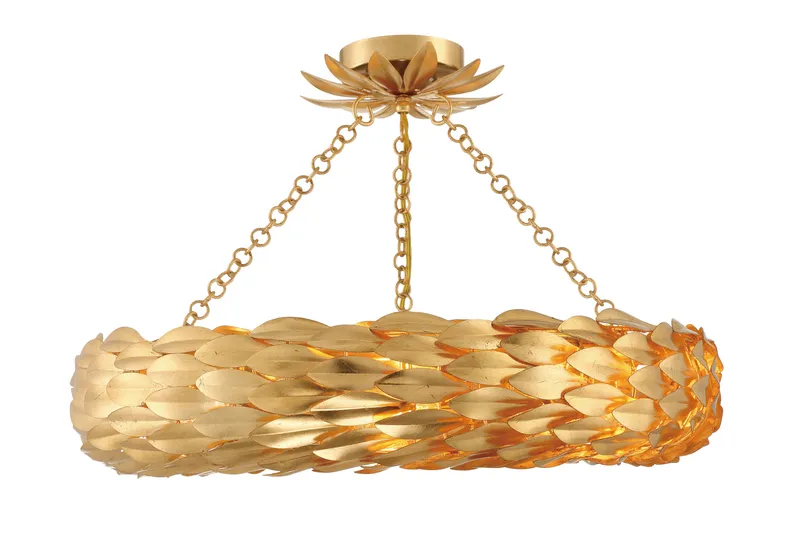 Broche 24'' Semi Flush Mount — Crystorama Lighting LED Ceiling Lights  