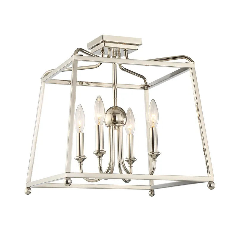 Sylvan 16'' Semi Flush Mount — Crystorama Lighting LED Ceiling Lights  