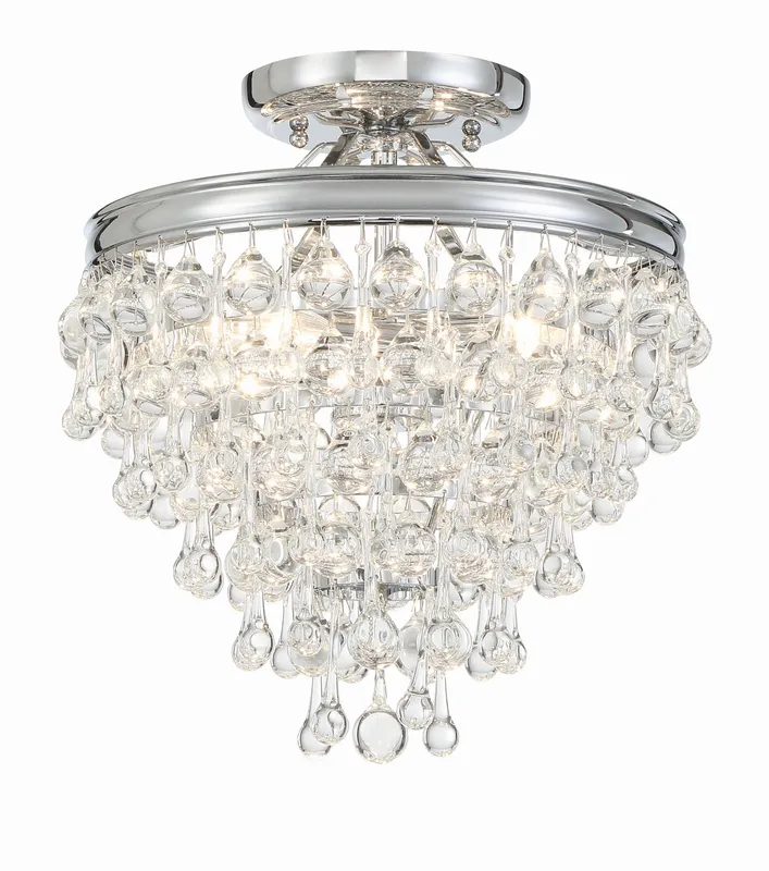 Calypso 13'' Semi Flush Mount — Crystorama Lighting LED Ceiling Lights  