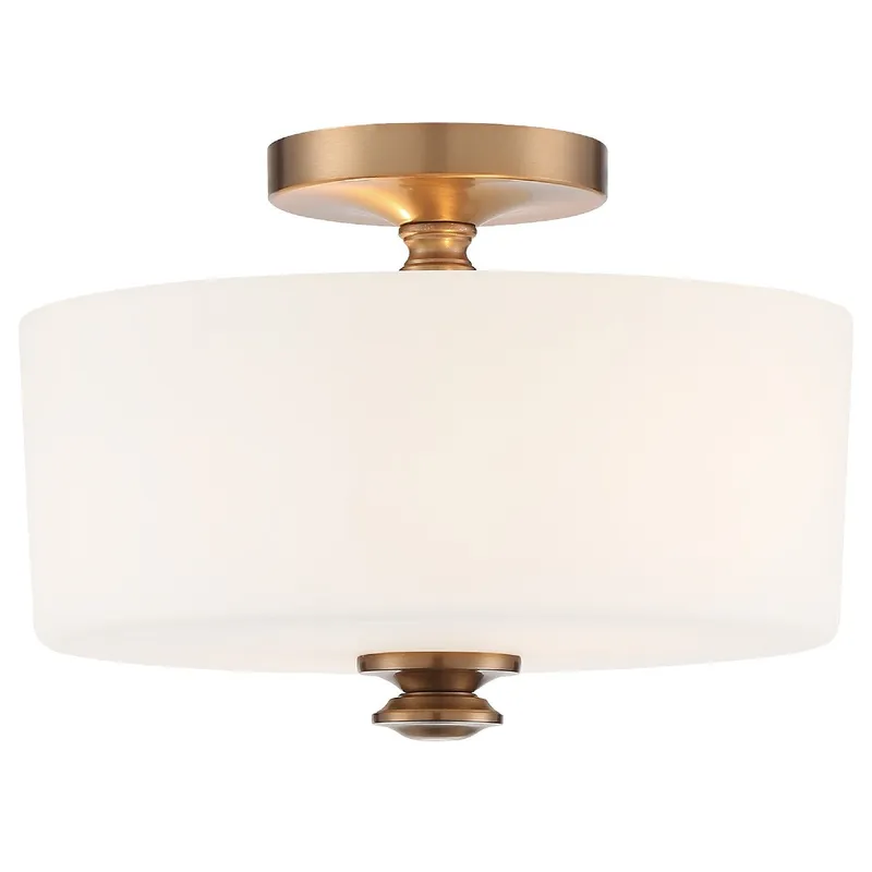 Travis 12.5'' Semi Flush Mount — Crystorama Lighting LED Ceiling Lights  