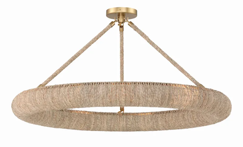 Oakley 32'' Integrated LED Semi Flush Mount — Crystorama Lighting LED Ceiling Lights  
