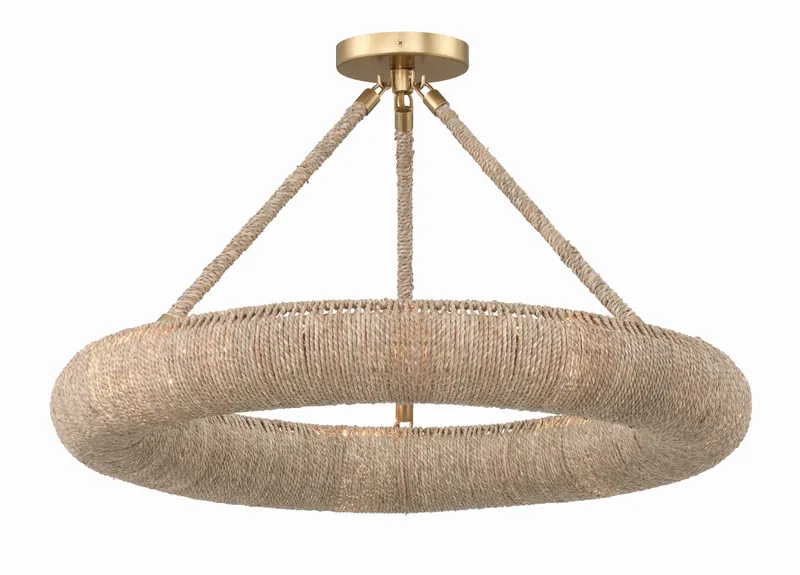 Oakley 24'' Integrated LED Semi Flush Mount — Crystorama Lighting LED Ceiling Lights  