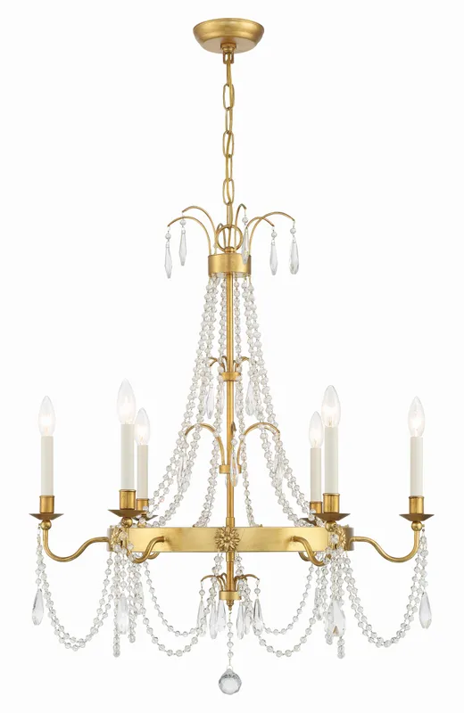 Maizey 28'' Chandelier — Crystorama Lighting LED Pendant Lights  
