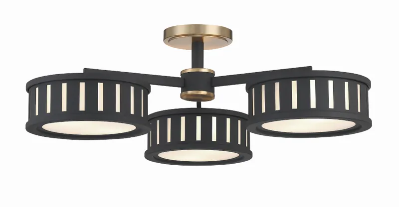 Kendal 29.25'' Semi Flush Mount — Crystorama Lighting LED Ceiling Lights  