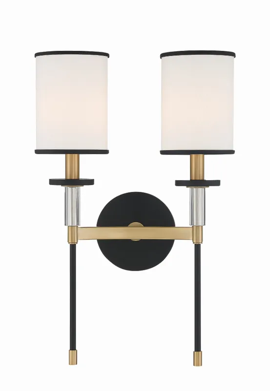 Hatfield 12'' Sconce — Crystorama Lighting LED Wall Lights  