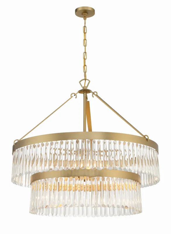 Emory 32'' Chandelier — Crystorama Lighting LED Pendant Lights  