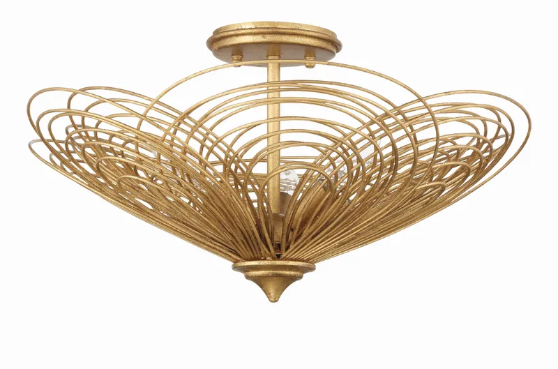 Doral 19'' Semi Flush Mount — Crystorama Lighting LED Ceiling Lights  