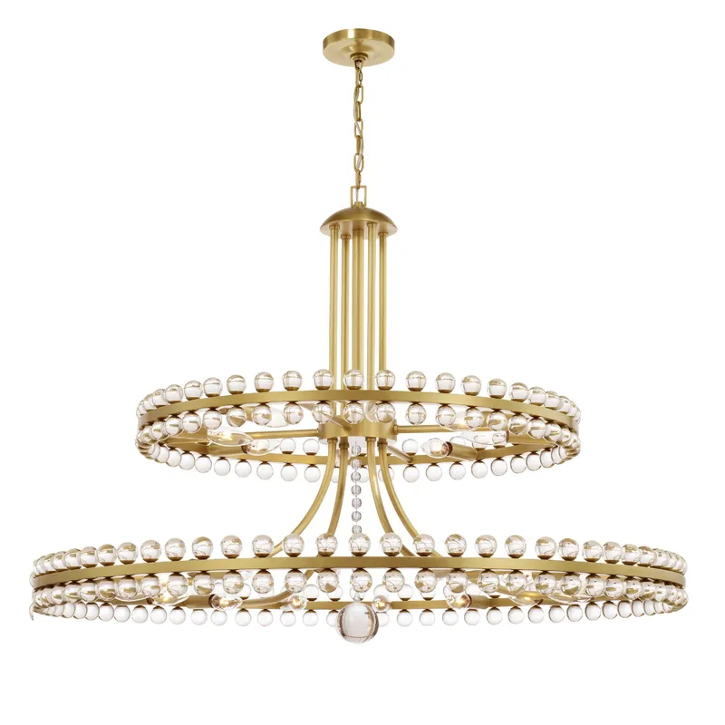 Clover 39.25'' Chandelier — Crystorama Lighting LED Pendant Lights  