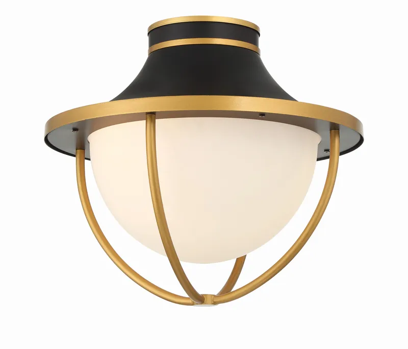 Atlas 13.5'' Outdoor Semi Flush Mount — Crystorama Lighting LED Ceiling Lights  