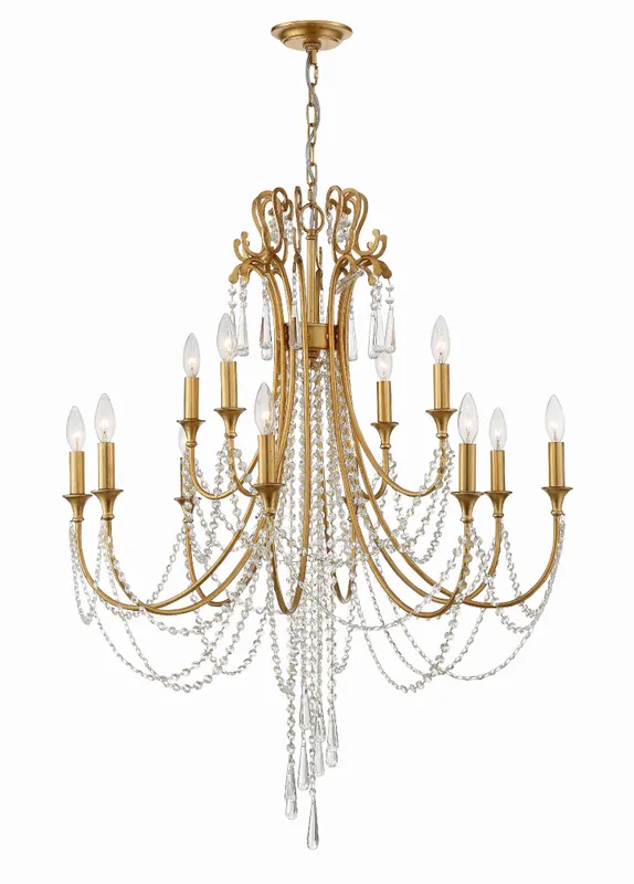 Arcadia 32.5'' Chandelier — Crystorama Lighting LED Pendant Lights  