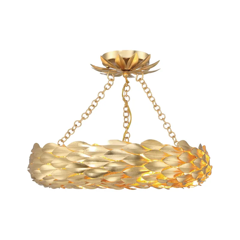 Broche 18'' LED Semi Flush Mount — Crystorama Lighting LED Ceiling Lights  