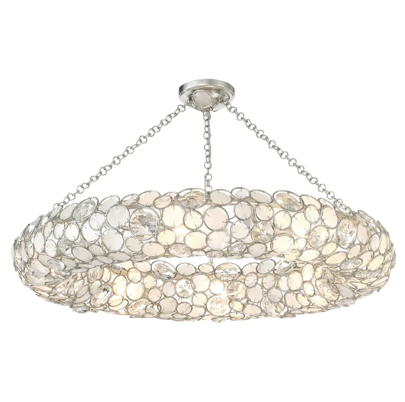 Palla 32'' Semi Flush Mount — Crystorama Lighting LED Ceiling Lights  